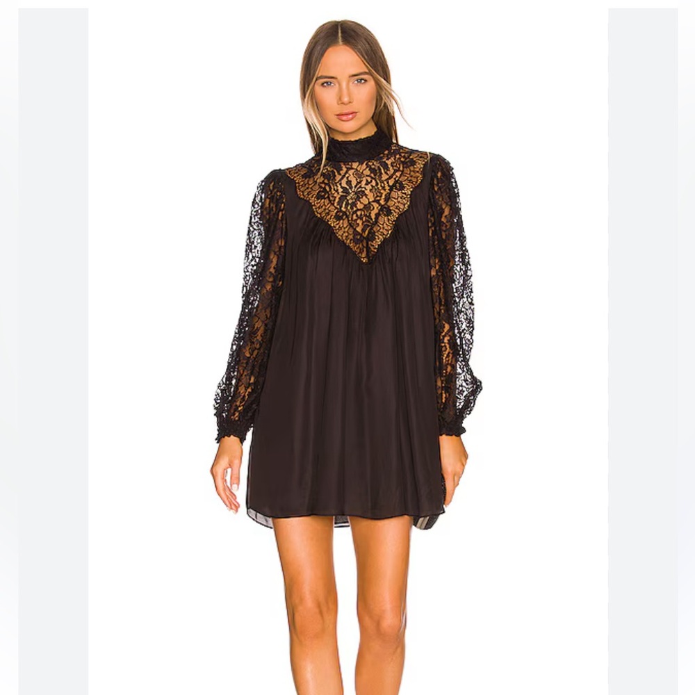 Tularosa Hailey Mini Dress in Black from Revolve